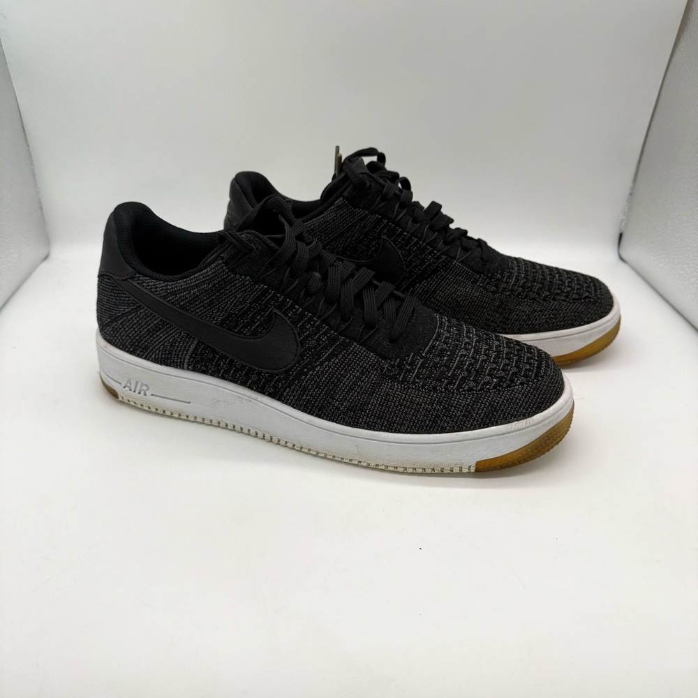 Nike Air Force 1 Flyknit Black sneakers Men’s Size 13 - Picture 2 of 12